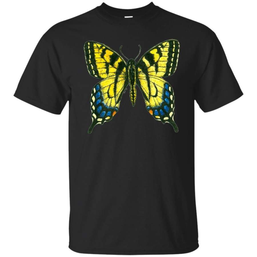 Tiger swallowtail butterfly watercolor and ink art T-Shirt