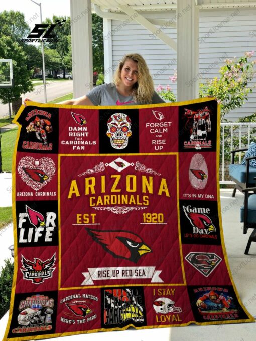 Arizona Cardinals Blanket Quilt V3 B93