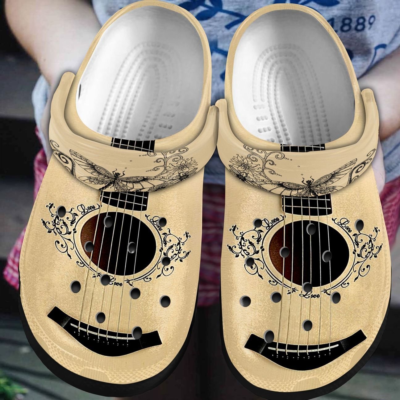 Guitar Personalized Clog, Custom Name, Text, Color, Number Fashion Style For Women, Men, Kid, Print 3D Cool Guitar