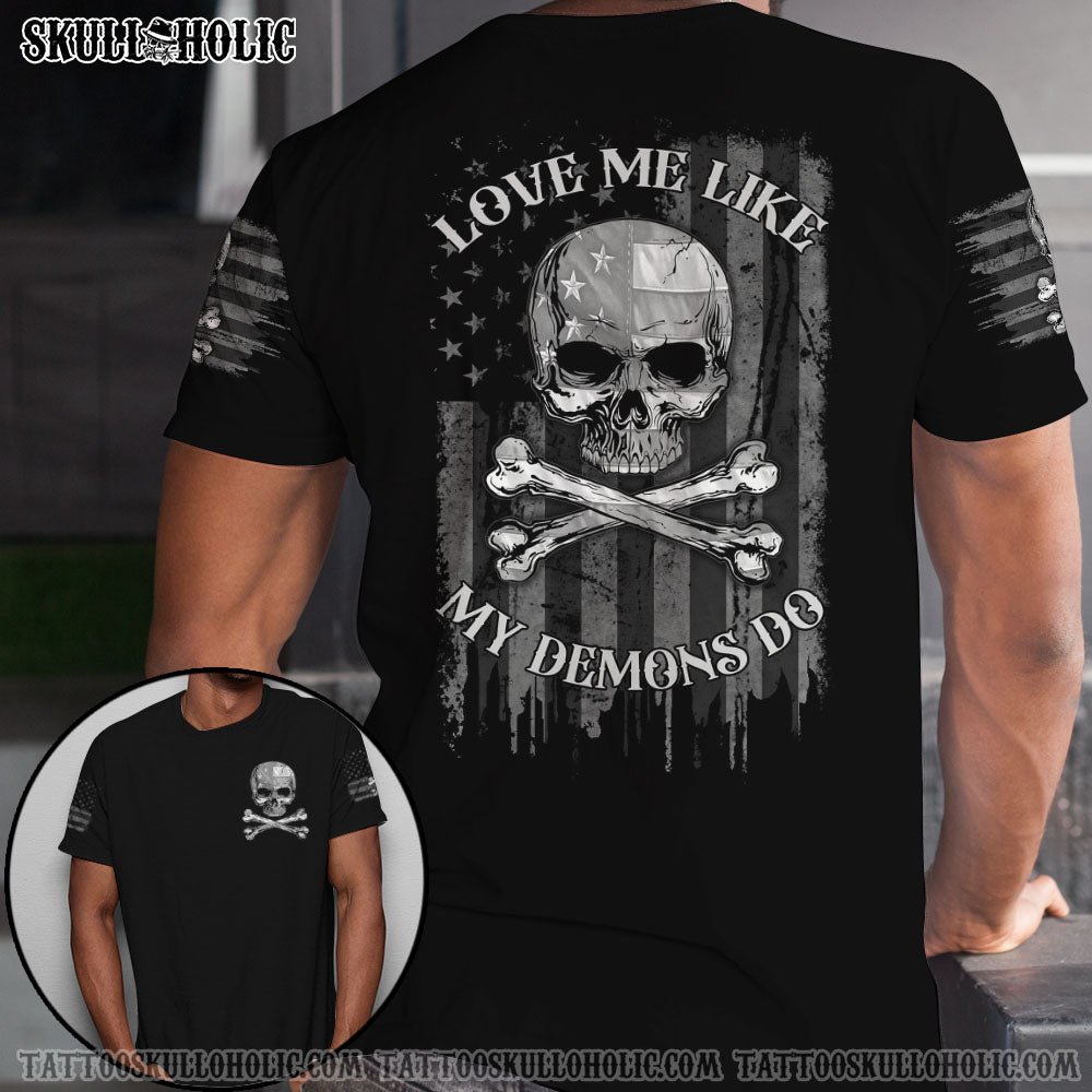 Love Me Like Skull Bones Couple All Over Print – Tlnz0701222Ha