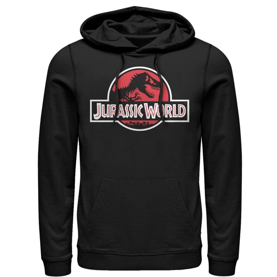 Jurassic World Men’s Tyrannosaurus Rex Logo  Lightweight Hoodie Black