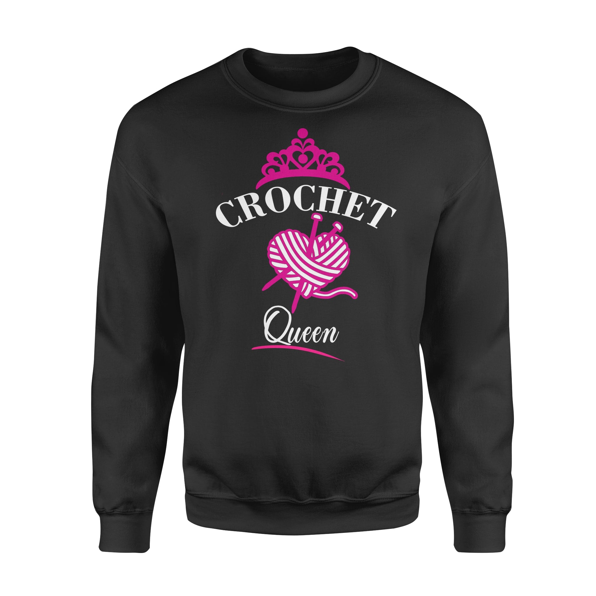 Crochet Queen Gift For Friends – Premium Crew Neck Sweatshirt