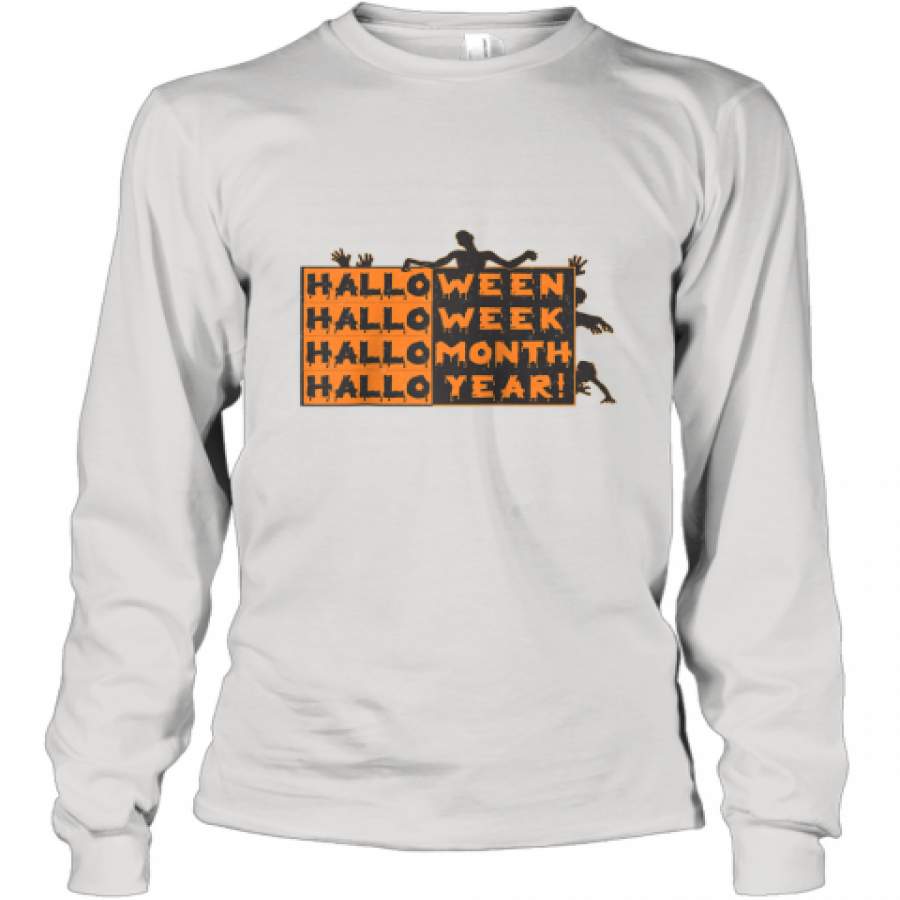 Zombie Halloween funny shirt Long Sleeve T-Shirt