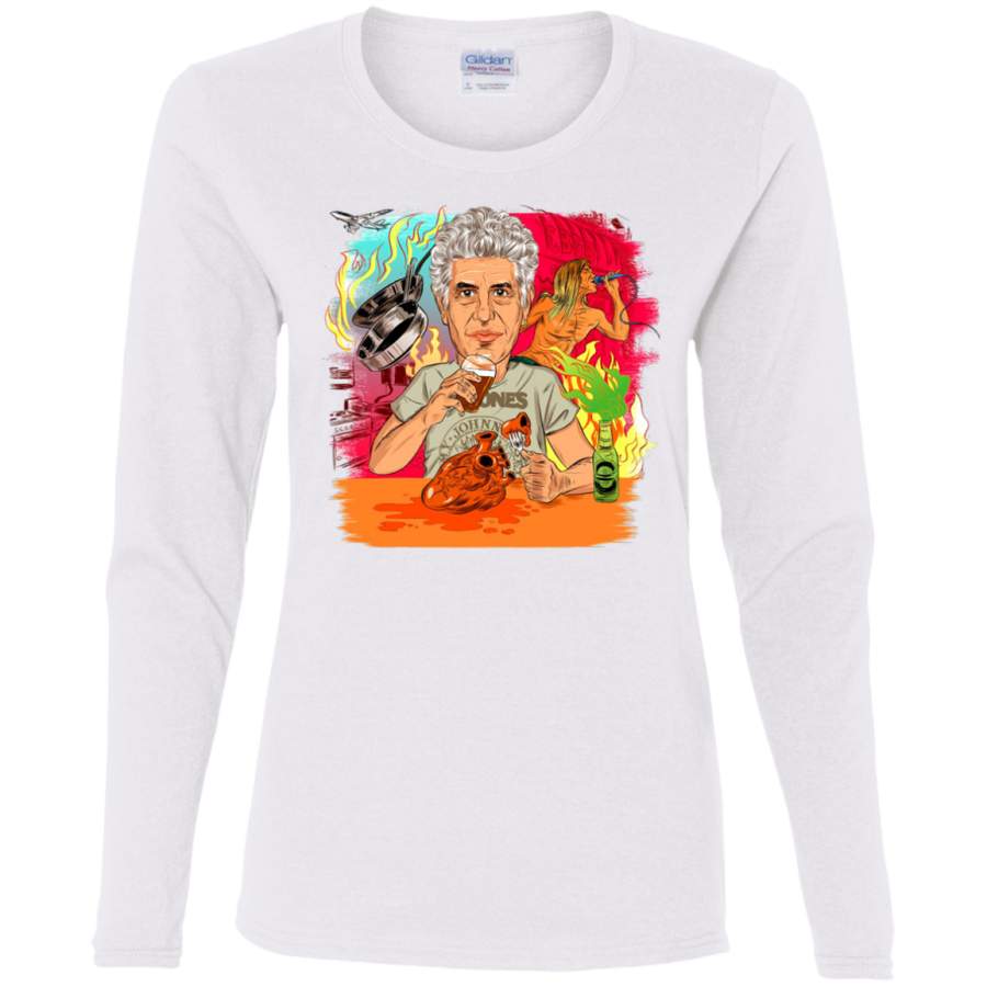 AGR Anthony Bourdain Ladies’ Cotton LS T-Shirt