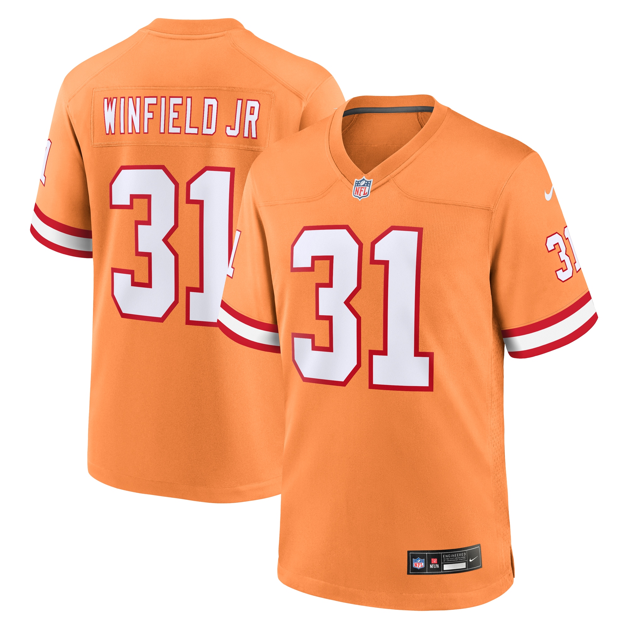 Antoine Winfield Jr. Tampa Bay Buccaneers Throwback Game Jersey – Orange