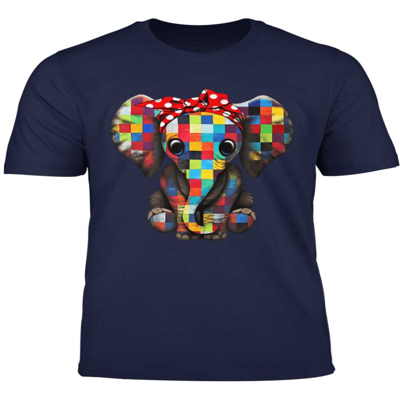 Elephants Mom Art Color Squares Gift Mother S Day T Shirt