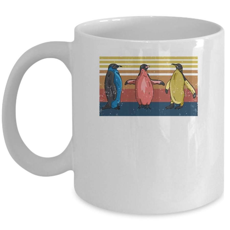 Penguin Vintage Retro Style Penguin Mug