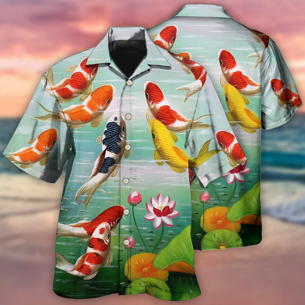 Koi Fish Beautiful Style Hawaii Shirt Ha56929