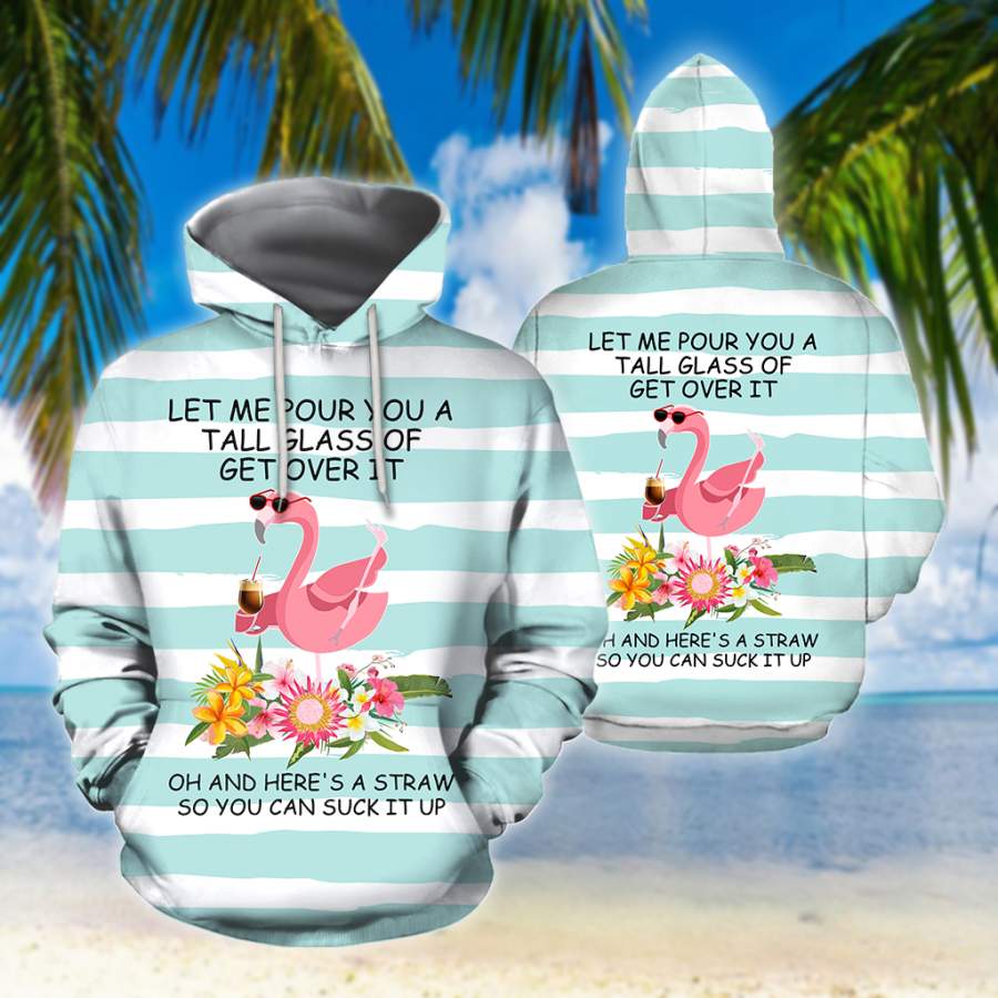 All Over Printed Flamingo Hoodie DD09042002-MEI