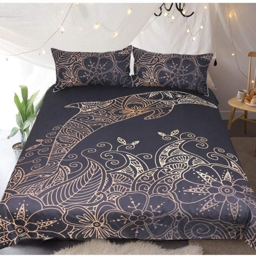 Default Dolphin Bohos 3D Customize Bedding Set Duvet Cover Set Bedroom Set Bedlinen