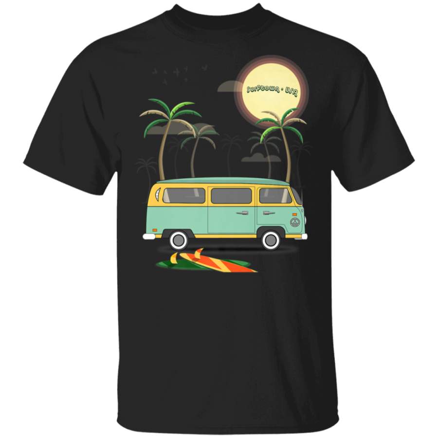 Vintage Beach and Bus Surf Town USA Premium shirt G500 Gildan 5.3 oz. T-Shirt