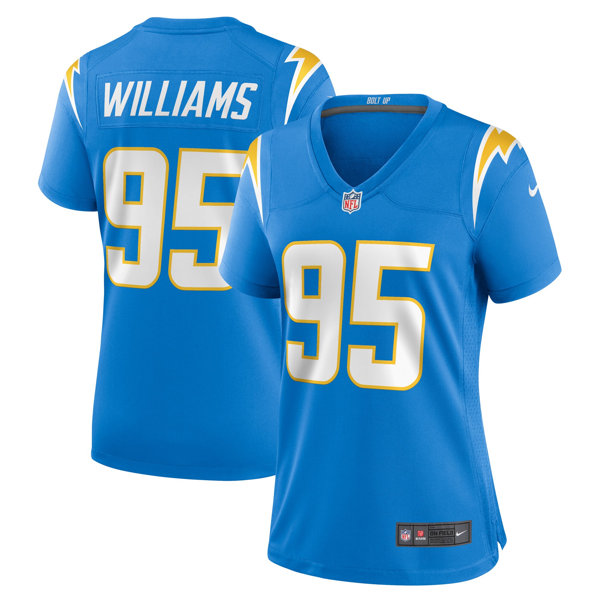 Women’s Los Angeles Chargers Nicholas Williams  Powder Blue Team Game Jersey