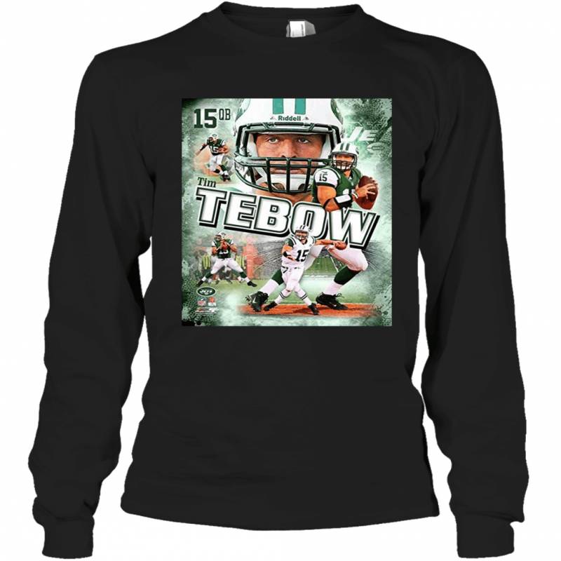 Tim Tebow New York Jets Composite Long Sleeve T-Shirt