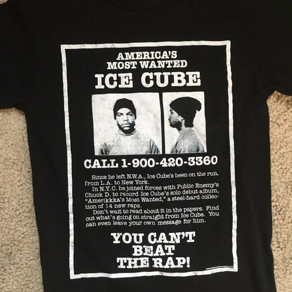 Vintage Nwa Ice Cube America S Most Wanted Adult Small Vintage Clothing Clothes Vtg Streetwear Retro Shirt