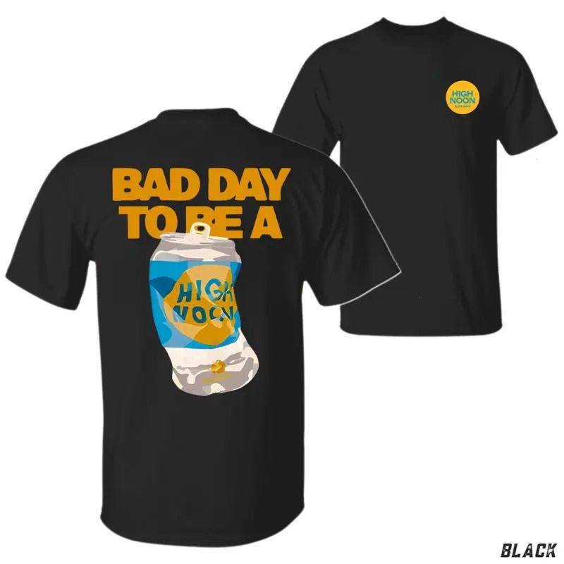 High Noon T-Shirt Funny Crushed Can Graphic, Unisex Summer Top for Casual Vibes, Perfect Father’s Day Gift, Ideal for Parties and Daily Wear