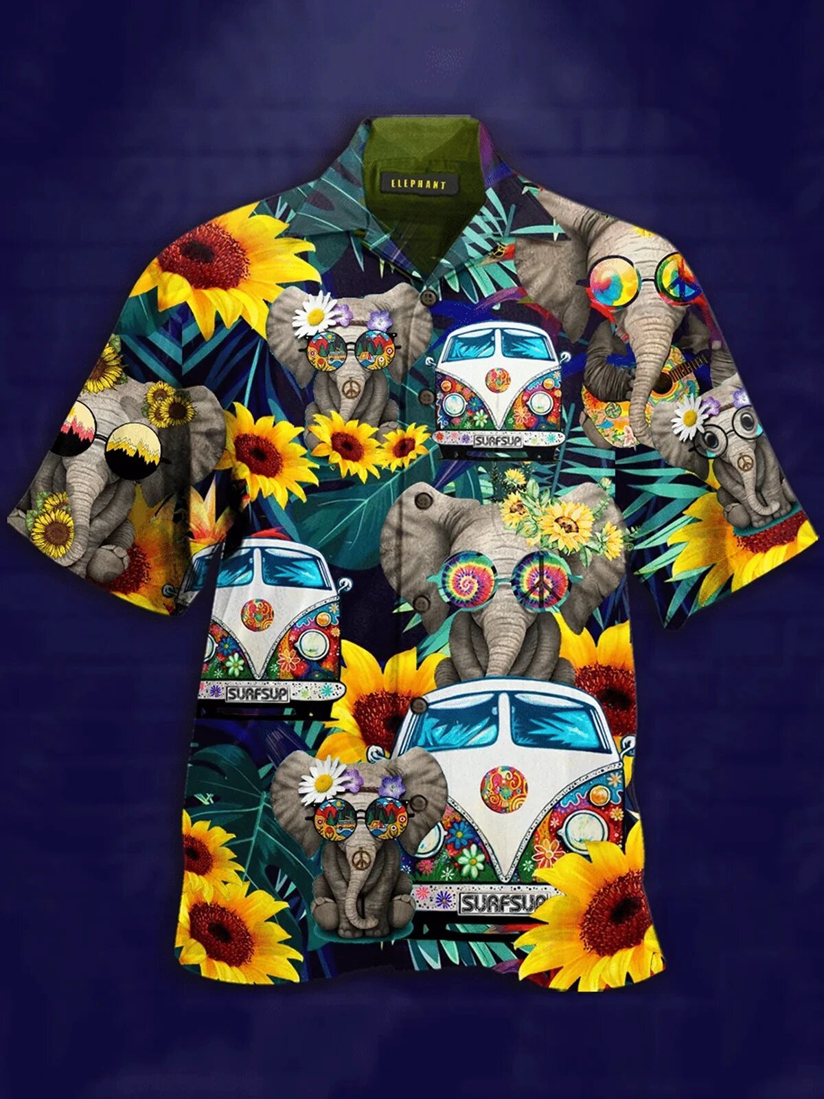 Elephant Hippie All Over Printed Hawaiian Shirt Ha54698