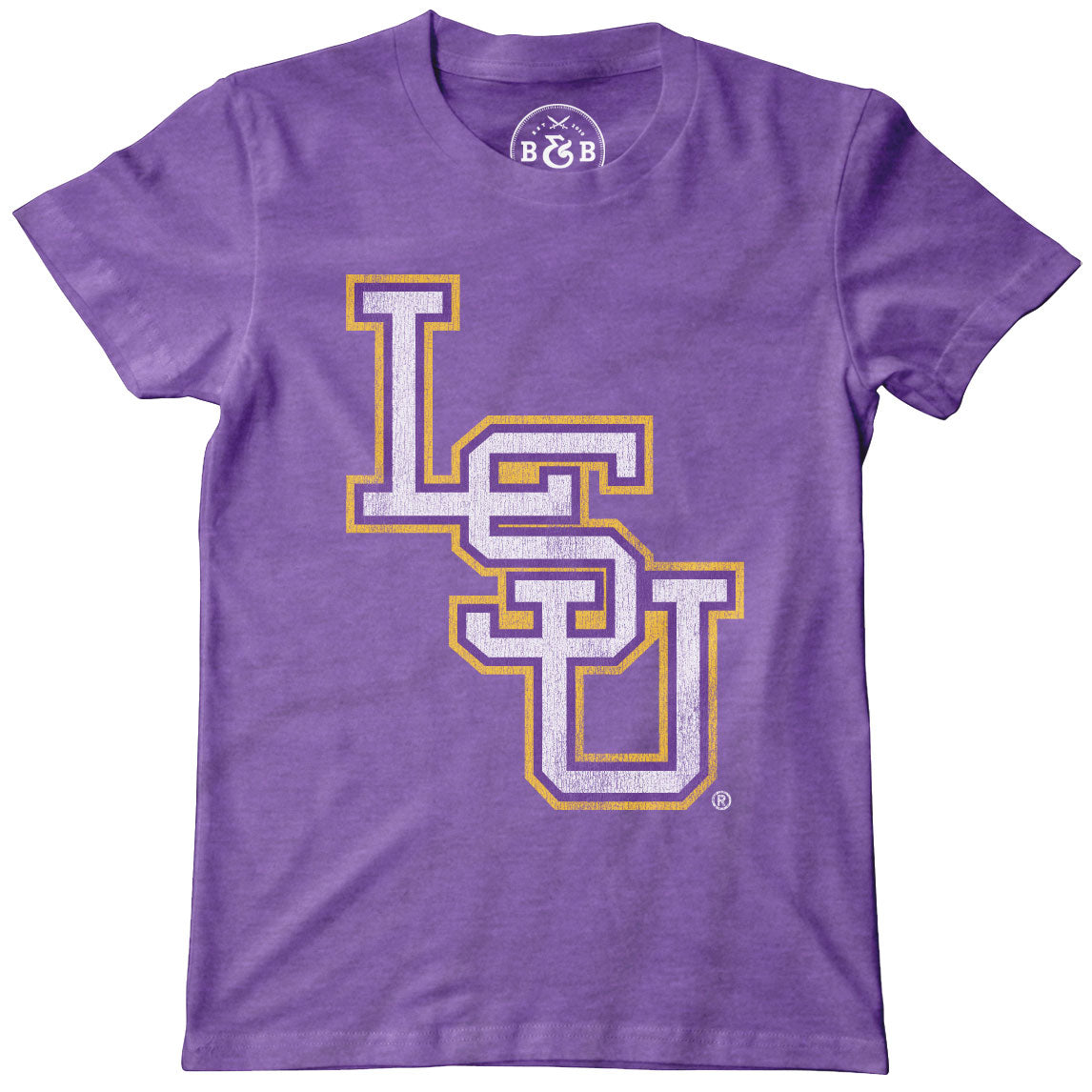 B&B Dry Goods LSU Tigers Baseball Interlock Youth T-Shirt – Purple