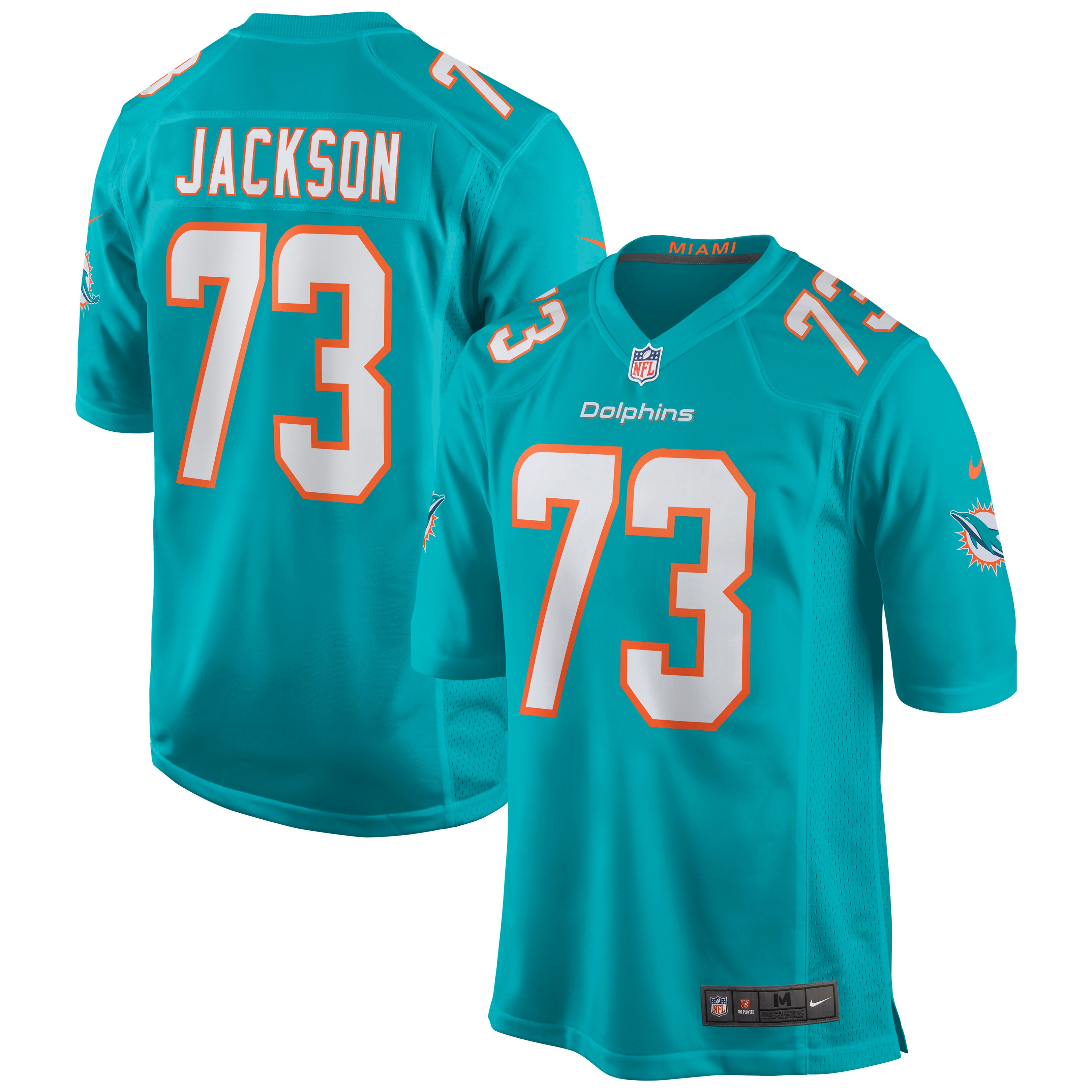 Austin Jackson Miami Dolphins Player Game Jersey – Aqua