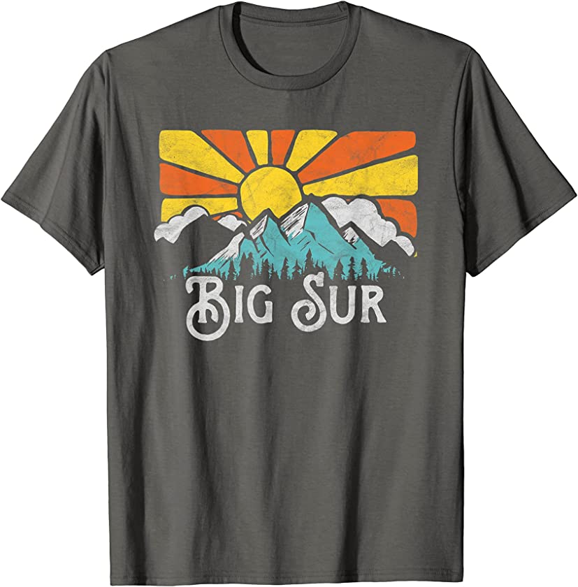 Big Sur Retro Mountains & Sun Eighties Vintage 80s T-Shirt