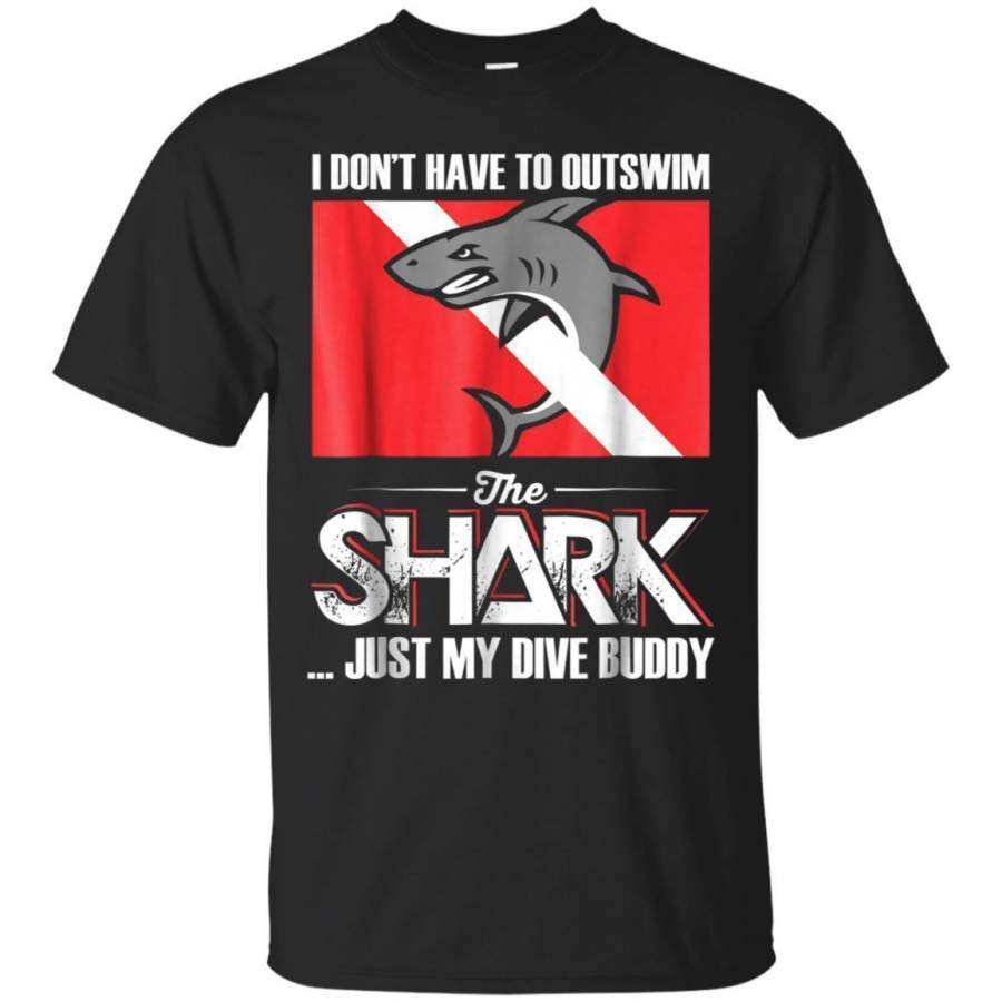 AGR Funny Scuba Diver Shirt Dive Shark Diving Lover Gift Tee Jaq T-shirt