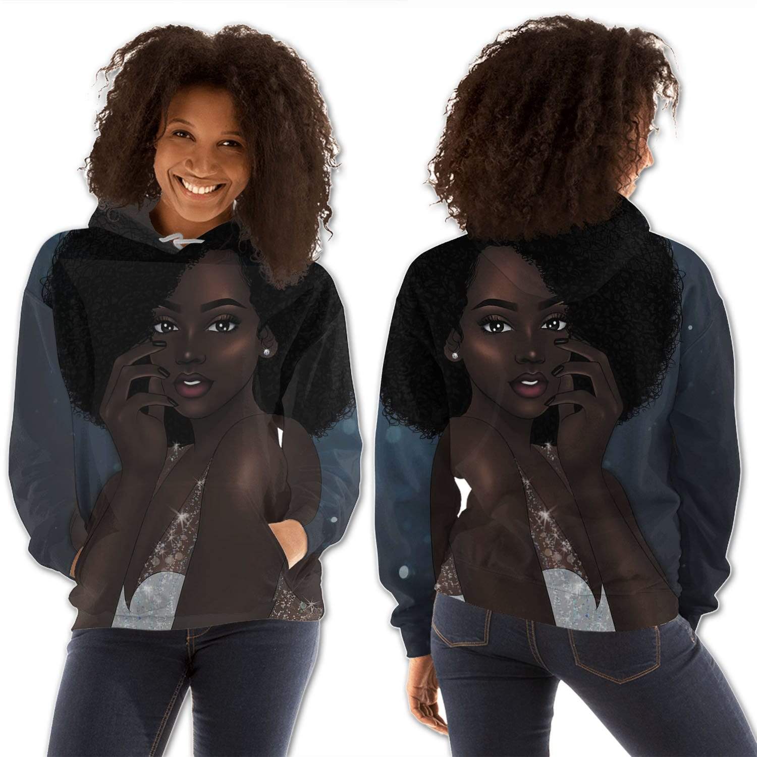 African American Hoodies Pretty Black Afro Girls African American Clothing