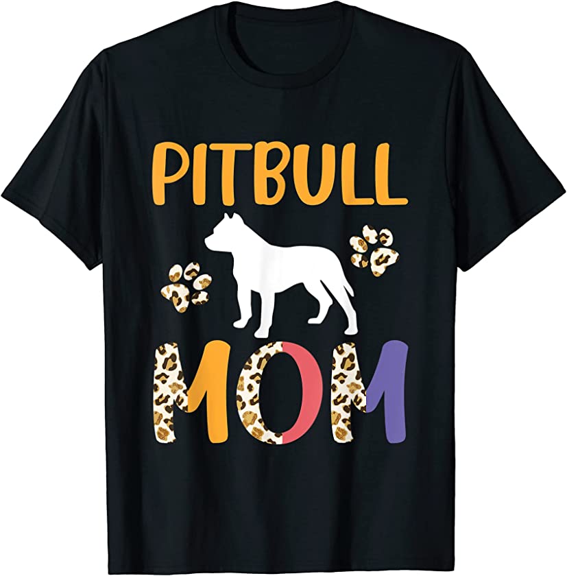 Pitbull Mom Leopard T-Shirt