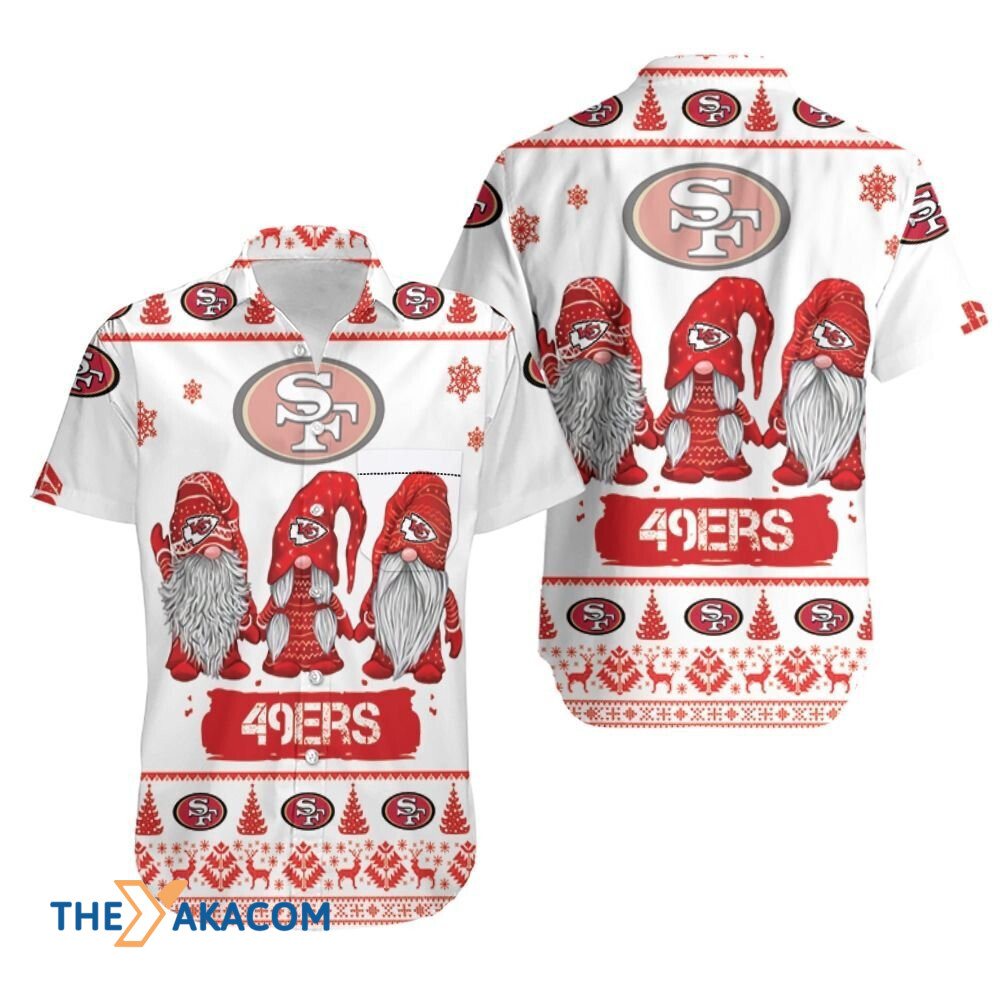 San Francisco Christmas Gnomes Great Nfl Gift Short Sleeve Hawaii Shirt Ha6651