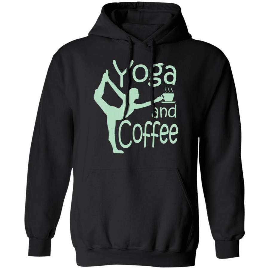 yoga for women with sayings yoga and coffee Hoodie