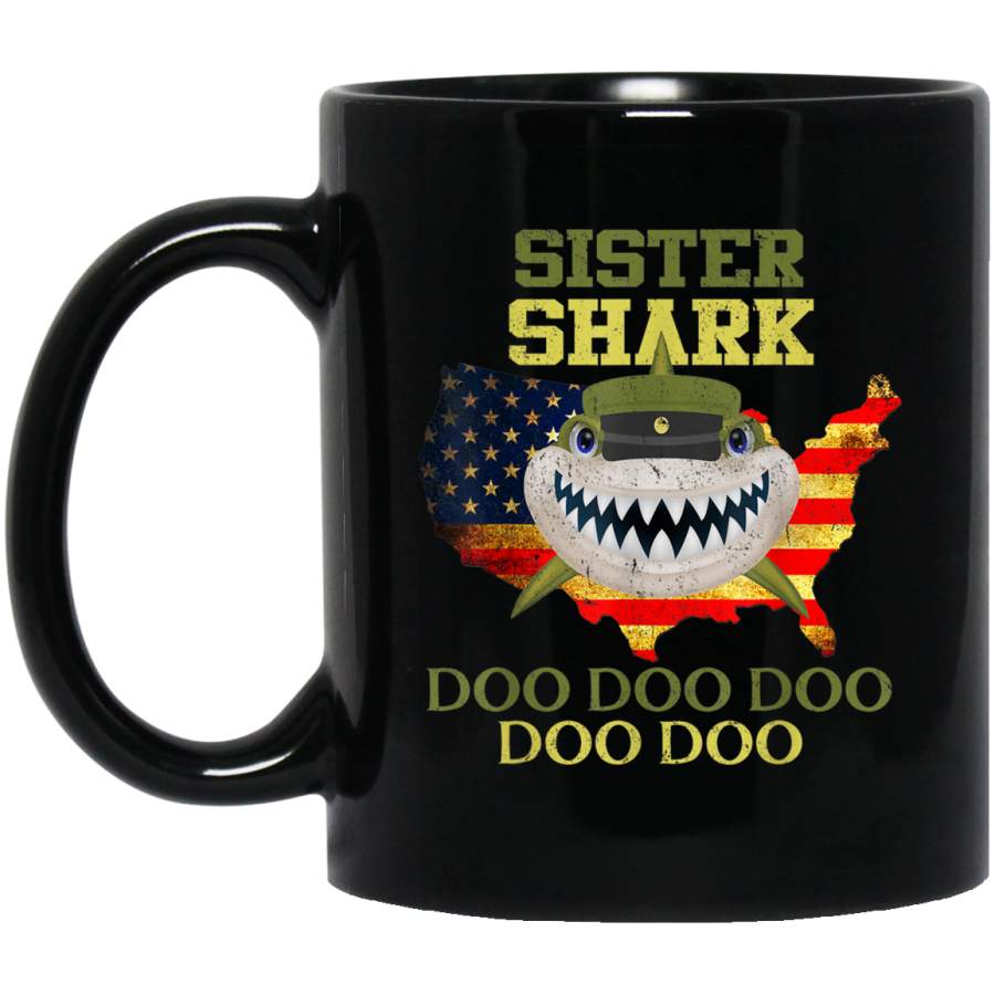 Army Shark Sister Gift Lover Shirts Veterans Day  Mug