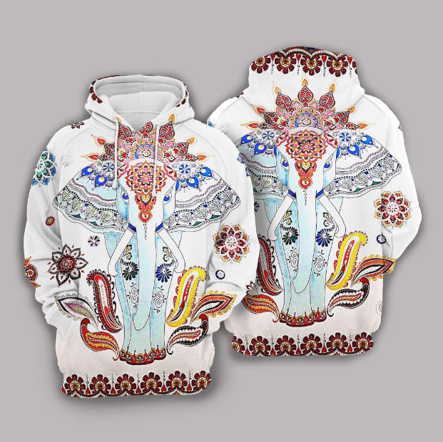 Indian Elephant Hoodie Bt06