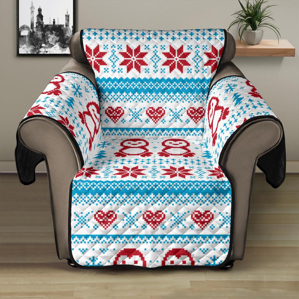 Penguin Sweater Printed Pattern Recliner Cover Protector