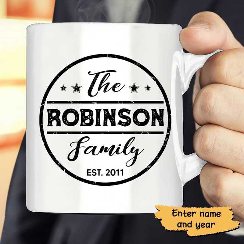 Family Name Personalized Coffee Mug