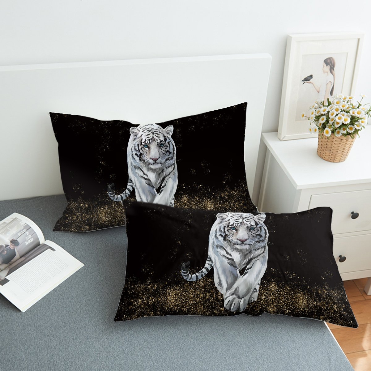 White Tiger Swzt0031 Pillowcase