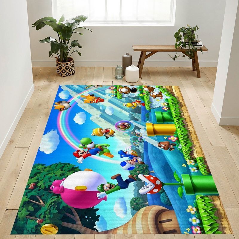 Super Mario 41 Area Rug Living Room And Bed Room Rug Gift Us Decor