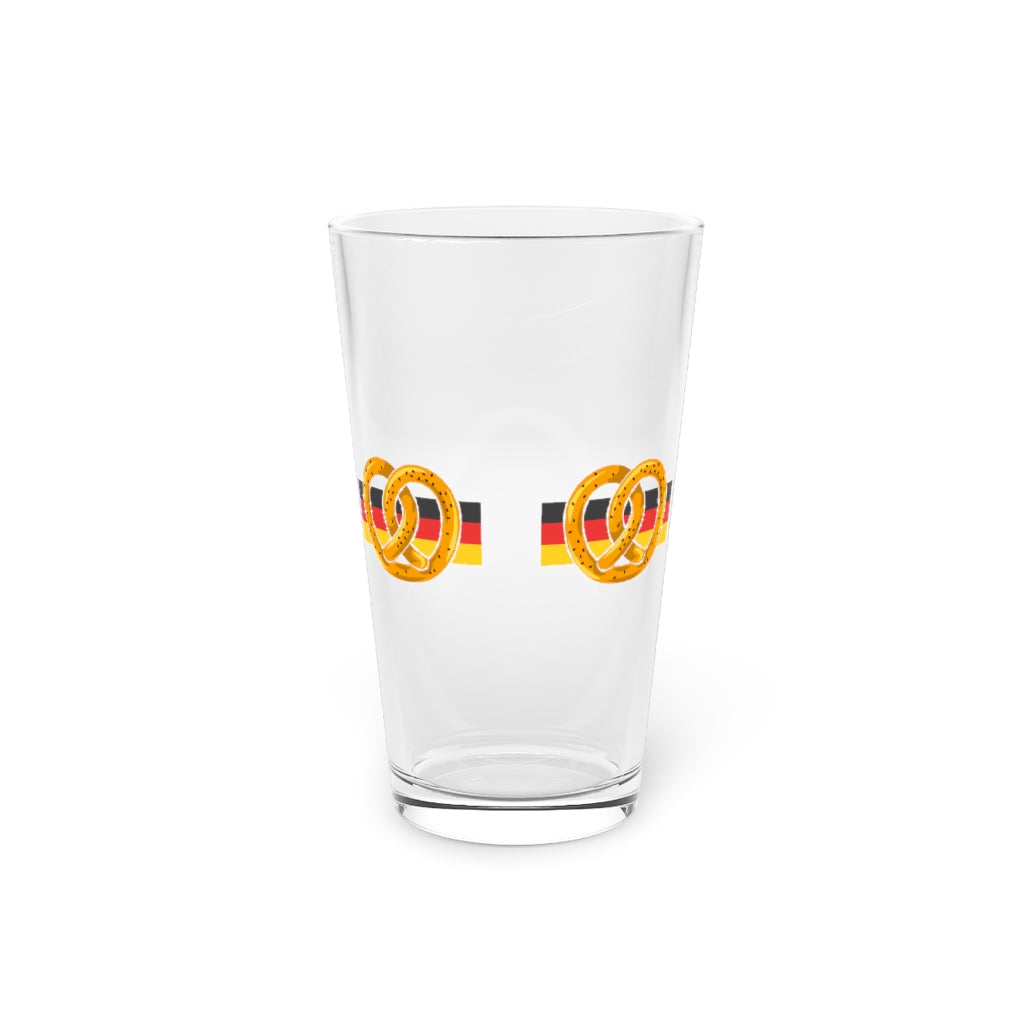 Beer Glass Pint 16Oz Hilarious Pretzel Sausage Fest Nationalism Parties Devotee Humorous Patriotism