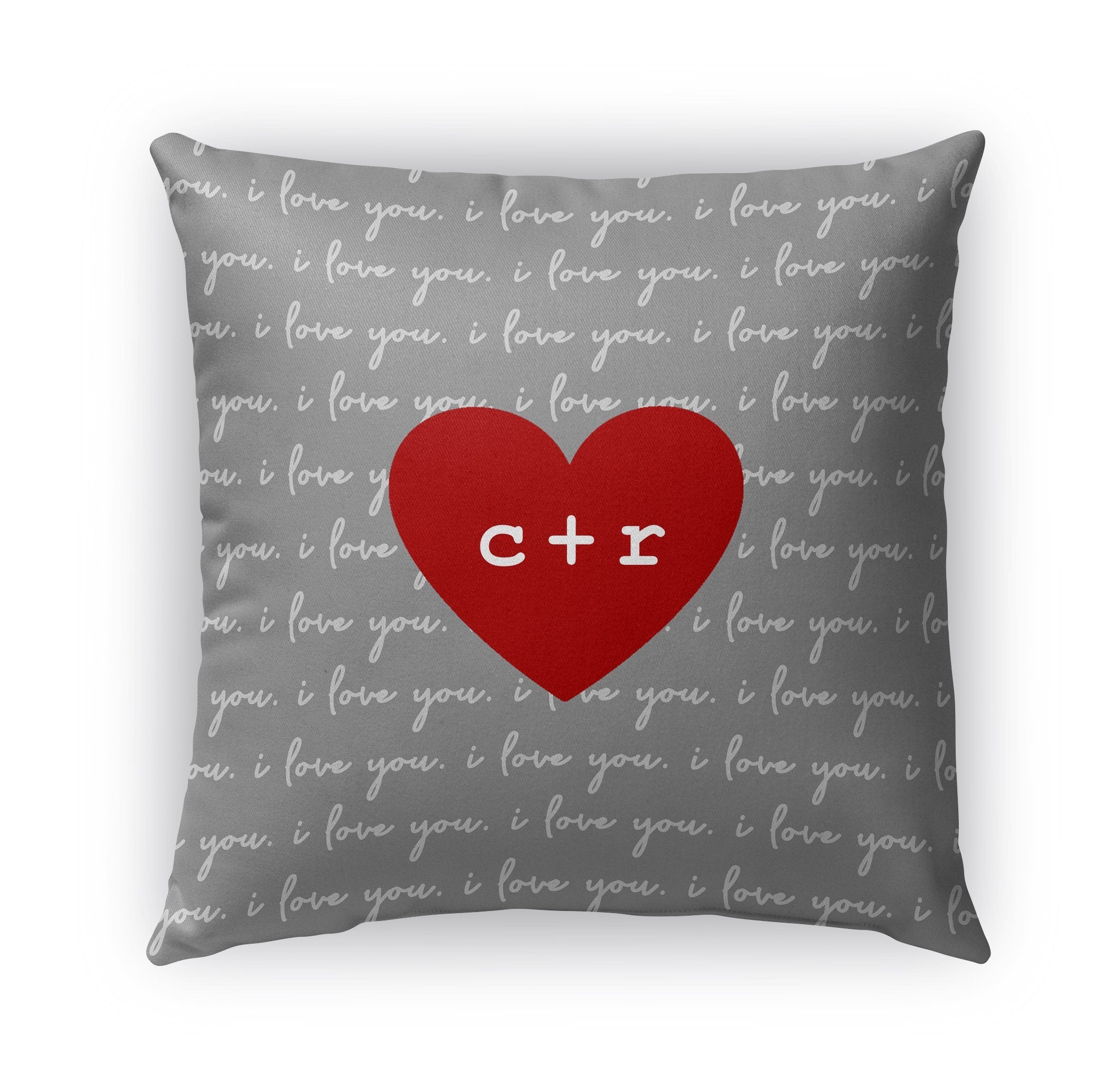 LOVE LETTERS PERSONALIZED THROW PILLOW (COVER ONLY)