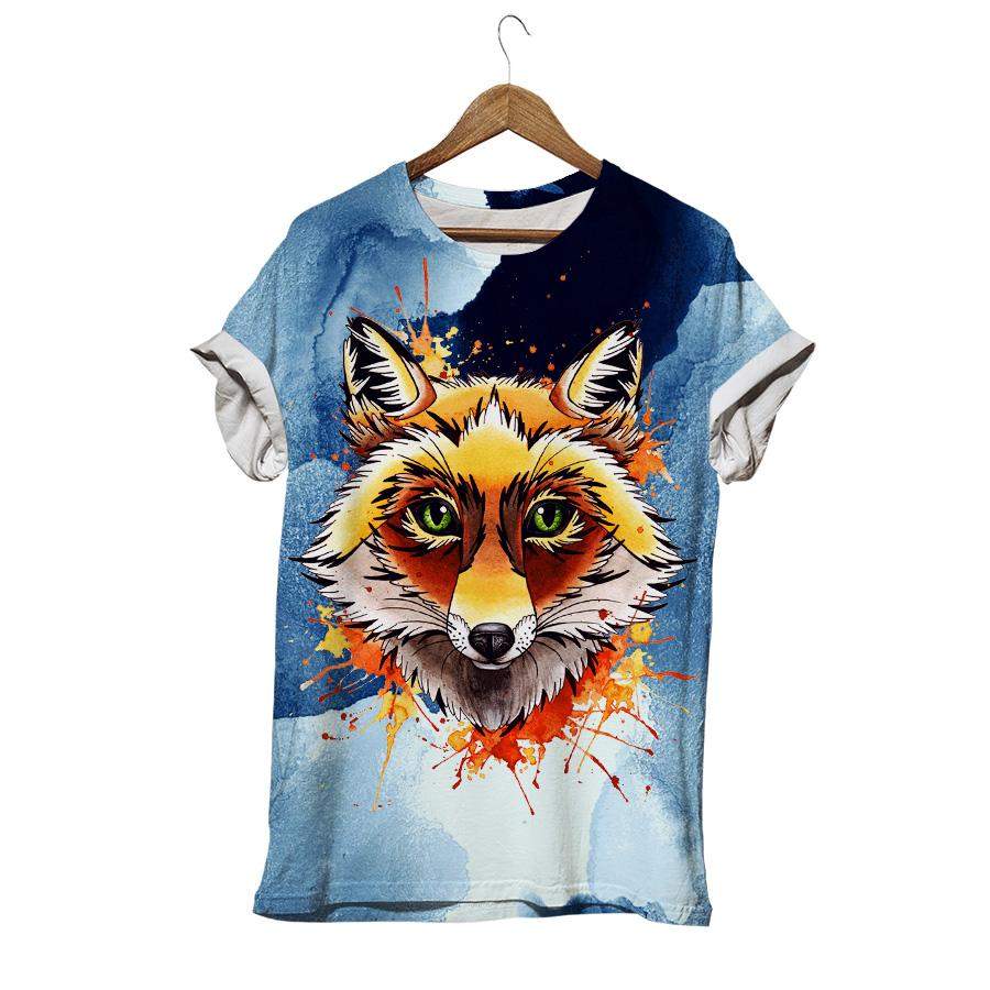 Save Fox Cute Animal Print Tee Fox T-shirt