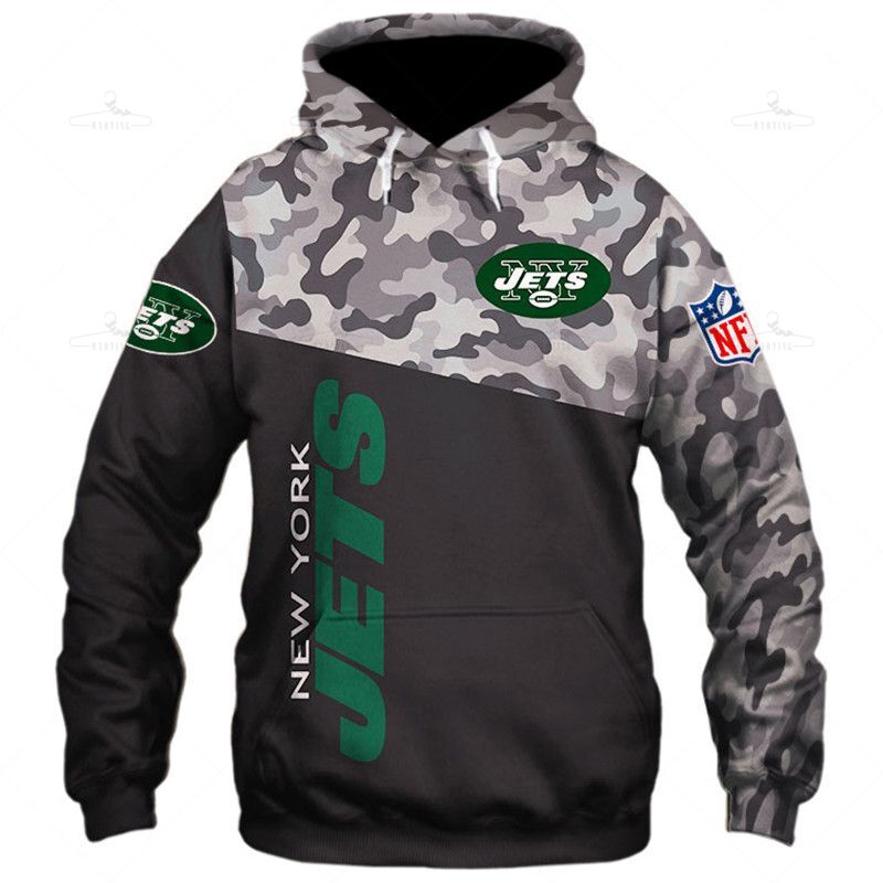 New York Jets Military Hoodies 3D Sweatshirt Long Sleeve New Season
