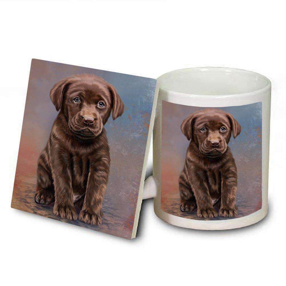 Labrador Puppy Dog Mug And Coaster Set