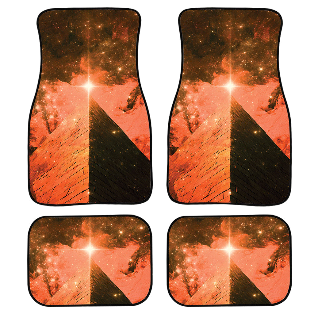 Galaxy Pyramid Print Front And Back Car Floor Mats, Front Car Mat