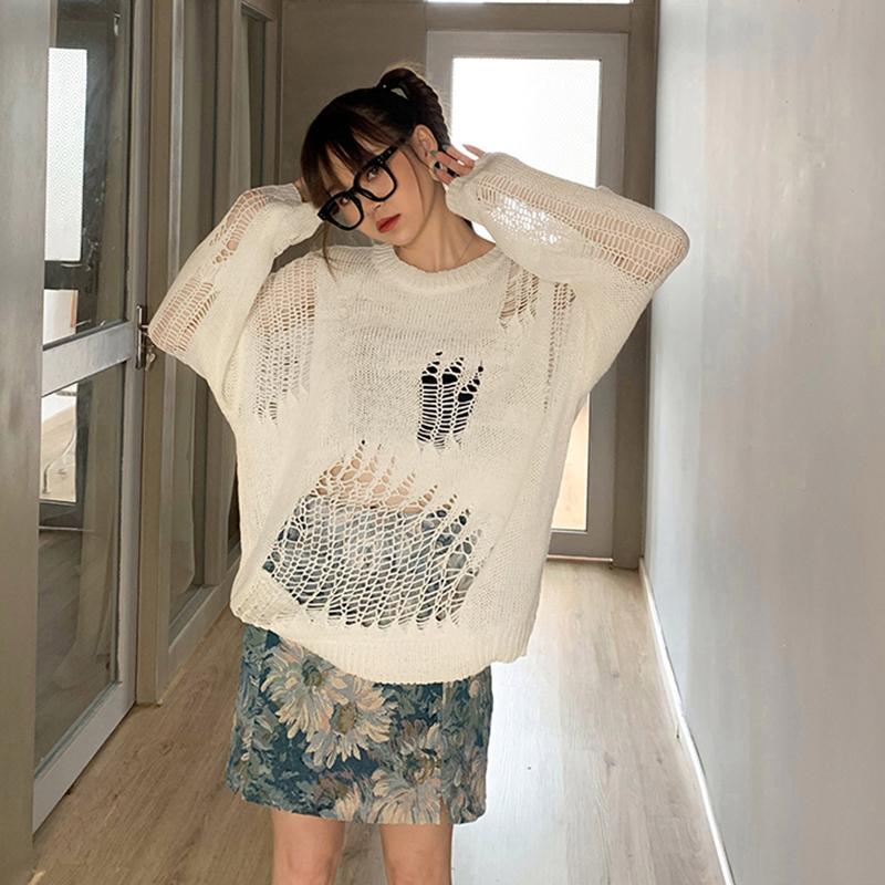 Sweaters Women Loose Casual Fashionable O-Neck Knitting Solid Simple Korean Style Chic Daily Autumn Trendy Long Sleeve Pullovers alx