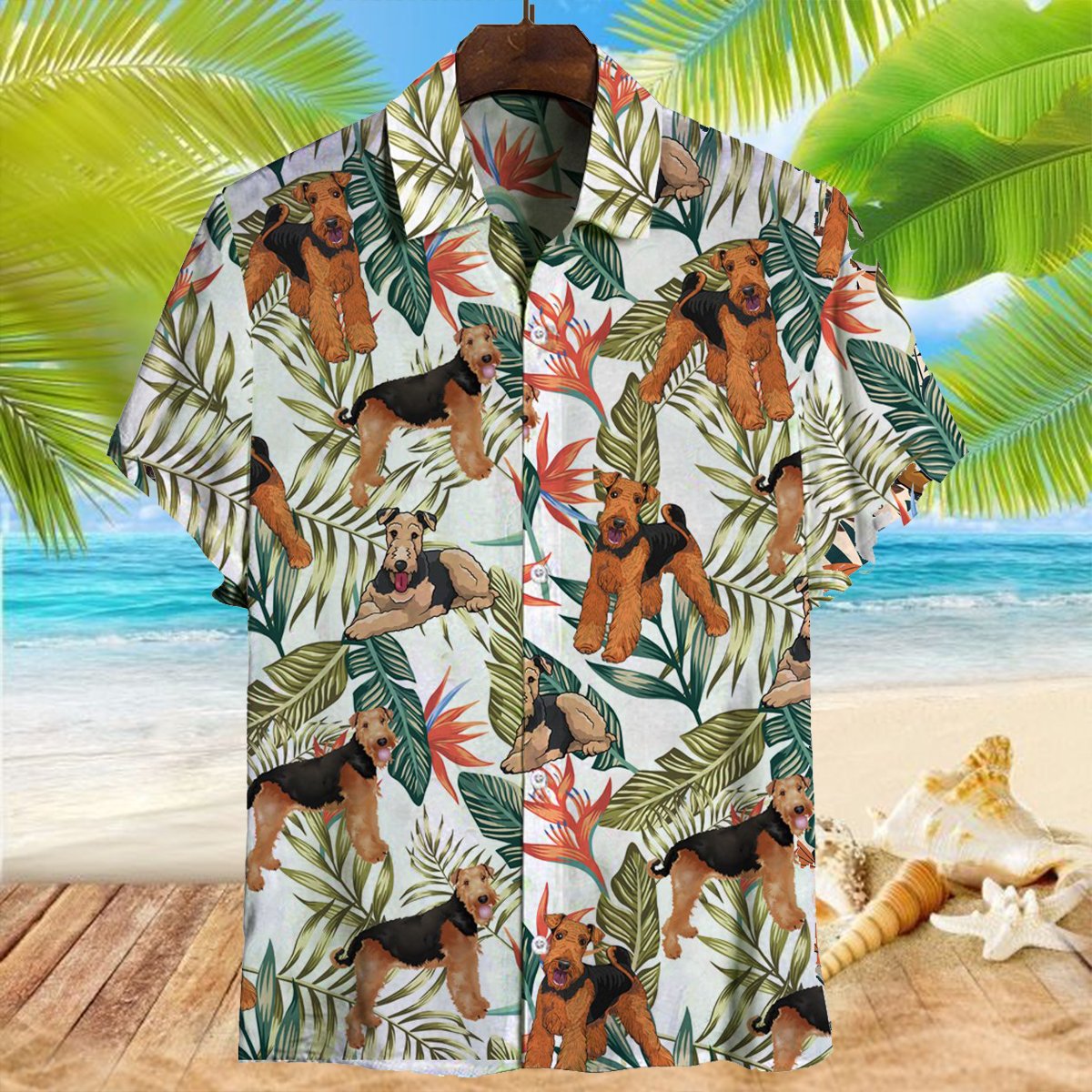 Airedale Terrier Hawaii Shirt Ha49741