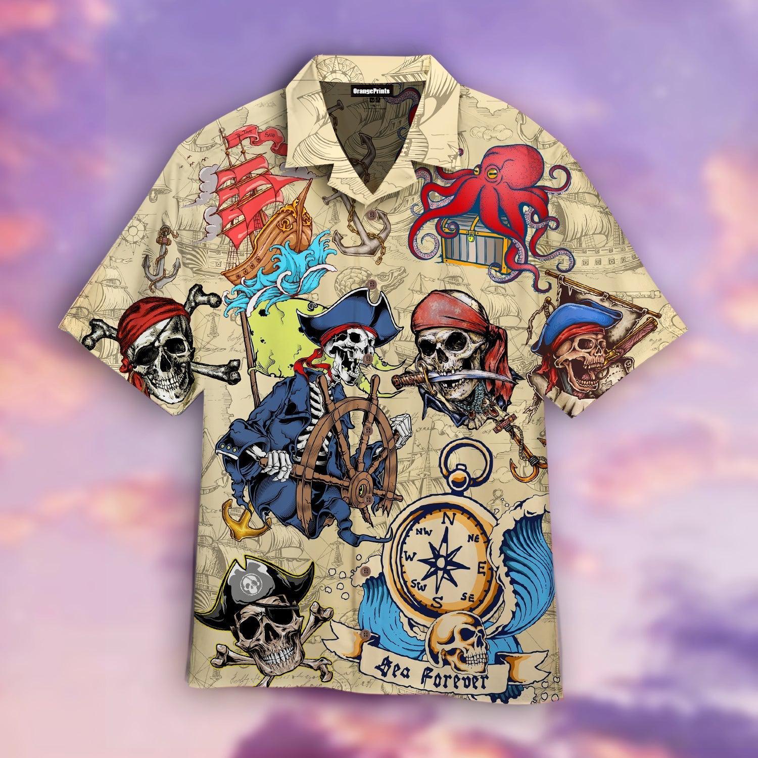 Skull Pirate Hawaii Shirt For Men Women Ha16097