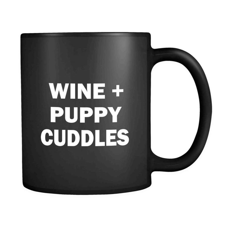 puppy wine cuddles 11oz Mug