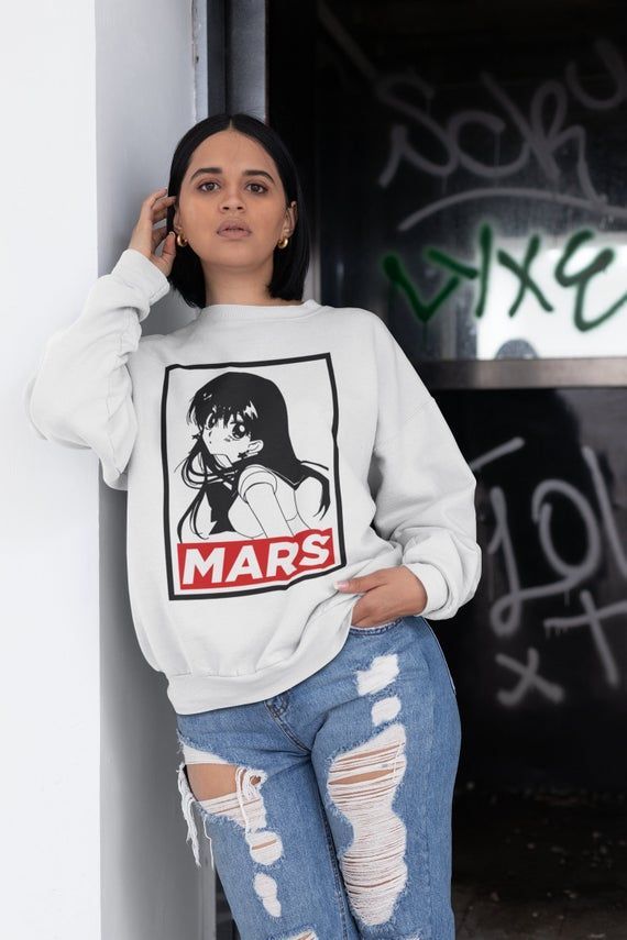 Sailor Mars Shirt Sailor Moon Sweater Rei Hino Anime Hoodie Anime Shirt Sailor Moon Hoodie Manga Mars Saturn Mercury Unisex Shirt