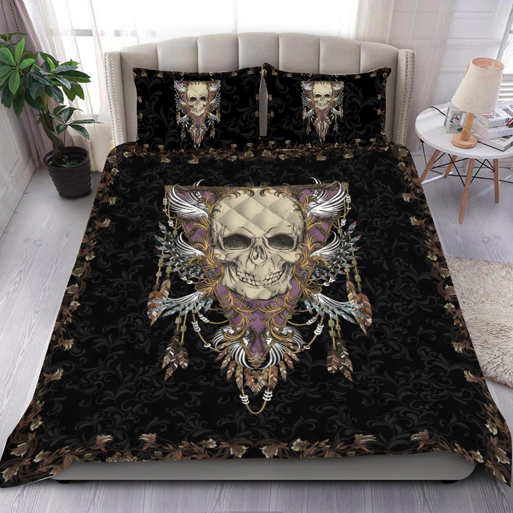 3D Love Skull Native Bedding Set Qb06102003