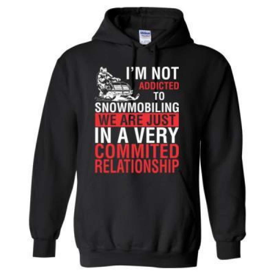 AGR I Am Not Addicted To Snowmobiling We Are Just In A Very Commited Relationship – Heavy Blend™ Hooded Sweatshirt