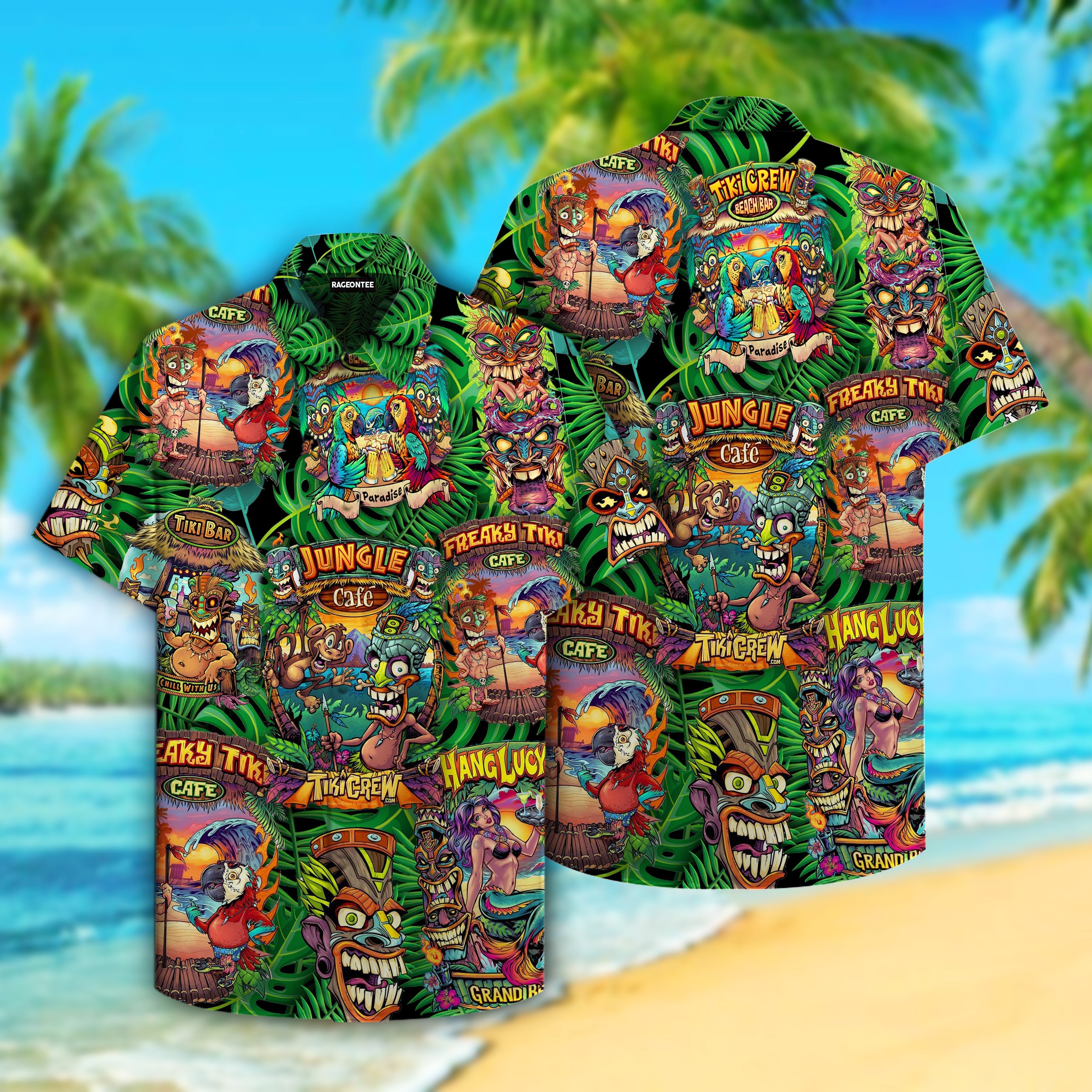 Aloha Tiki Hawaii Shirts For Men Women Ha99373