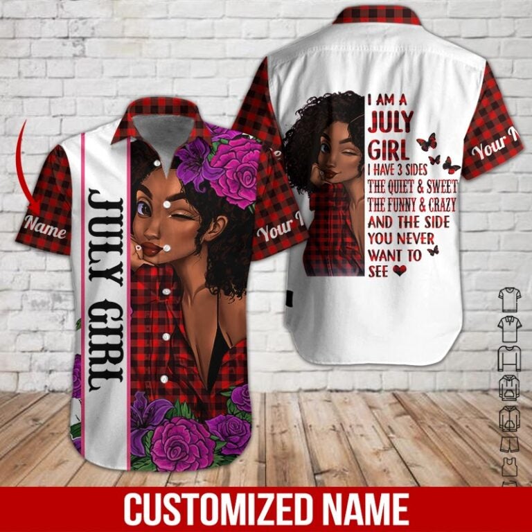 July Girl Custom Name Hawaii Shirt For Men Women Adult Ha77455