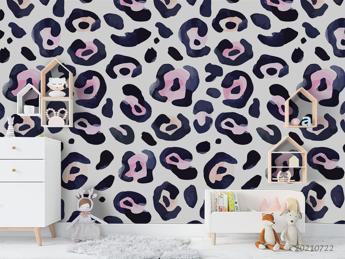 3D Abstract Leopard Pattern Wall Mural Wallpaper Lqh 322